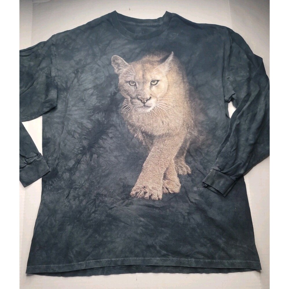 The Mountain Shirt Mountain Lion Tie Dye XL Animal Long Sleeve Zoo